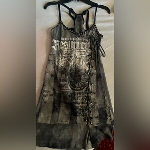 Salvage Brand Grey Corset Tunic Top - Size XS/S